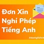 Mẫu Giấy Xin Phép Nghỉ Học Bằng Tiếng Anh